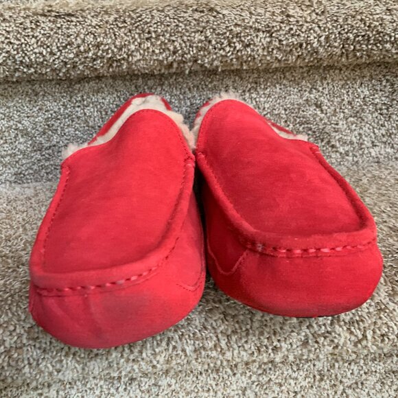 Ugg Men\'s Ascot 1101110 Red Suede Moc Toe Slip-On Slipper main image 8
